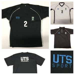 UTS Junior Boys Players' Kit including 2 Playing Shirts (Black/White), 2 Training Tops, 1 Polo-Shirt off-court/duty uniform